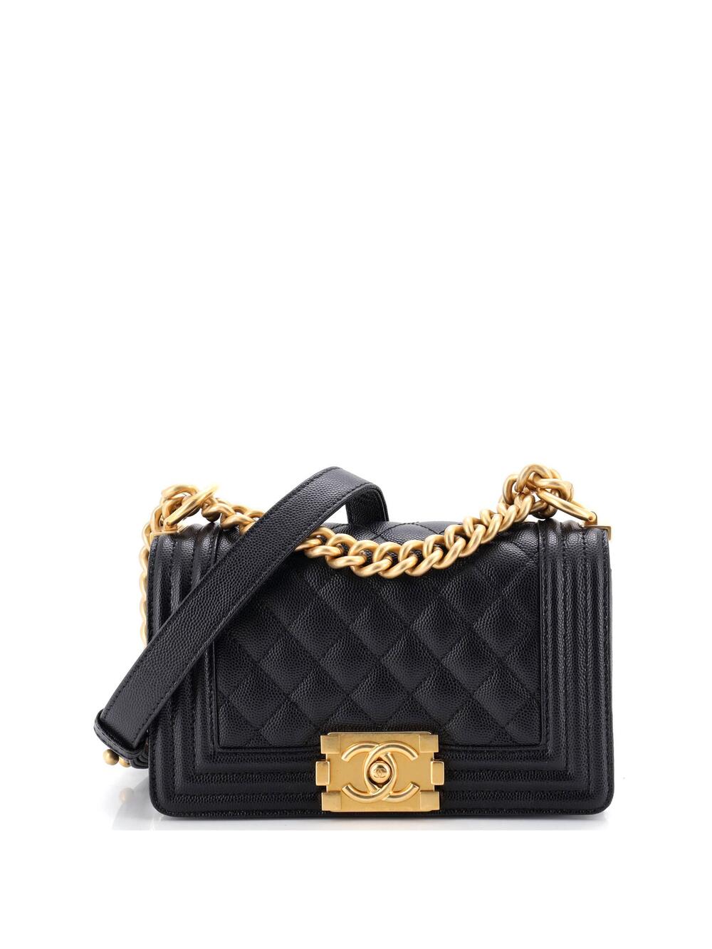 Chanel Boy Flap Bag Quilted Caviar #275649C48B